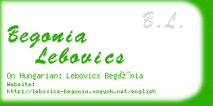 begonia lebovics business card